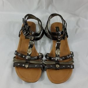 👣Comfy Strappy 🏰🐉🛡gladiator sandals with gems!